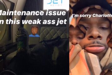 VIDEO: DaBaby geeft optreden via Facetime na issues met privéjet