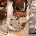 Cardi B geeft Offset half miljoen cash in koelkast als verjaardagscadeau
